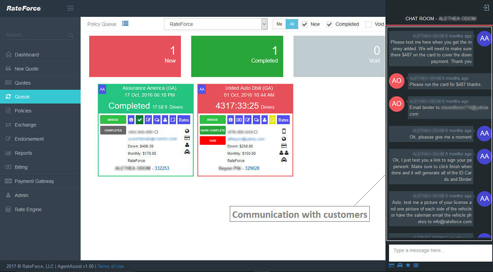Communication with Customers