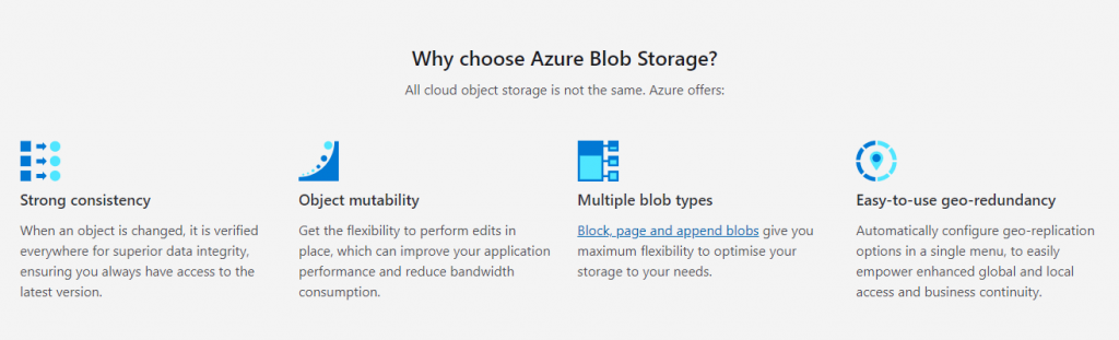 Blob Storage Microsoft Azure Azure vs AWS vs GCP: Comparison Cloud Computing Services Providers