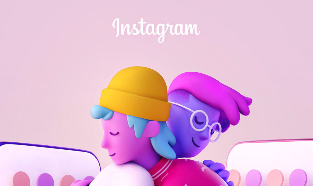 3D visual illustrations Instagram example