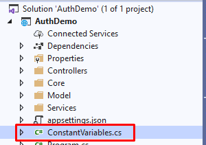 Set Secret key in Constant