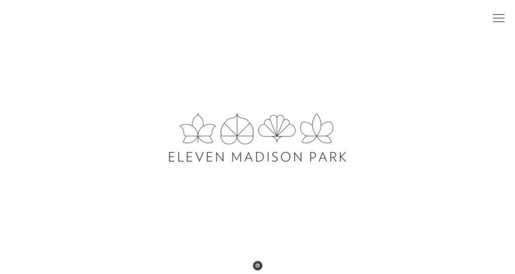 Eleven Madison Park Restaurant Website Design Layout
