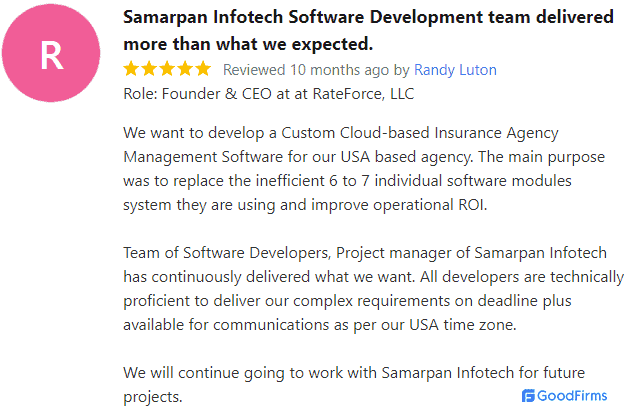 Samarpan Infotech cloud review Sandip Malaviya - Samarpan Infotech's CEO talking about Company's Growth in Interview with GoodFirms