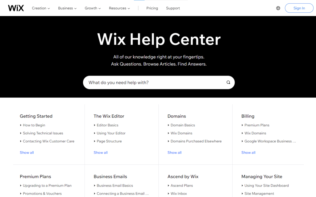 Wix Help Center