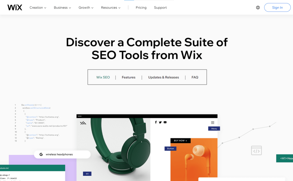 Wix SEO Tools