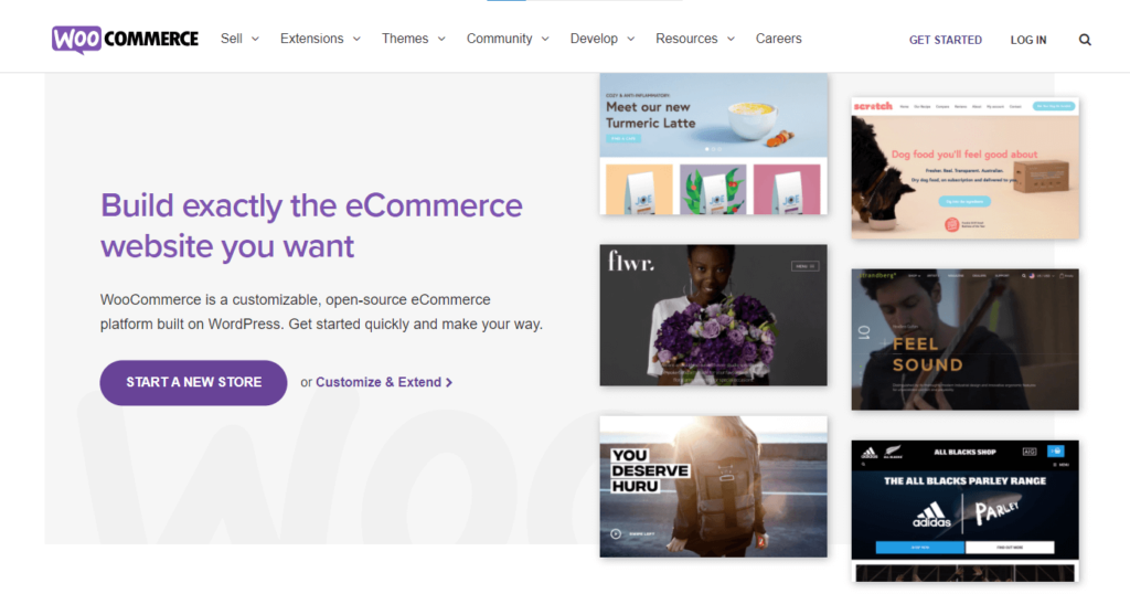 Homepage image of WooCommerce website
