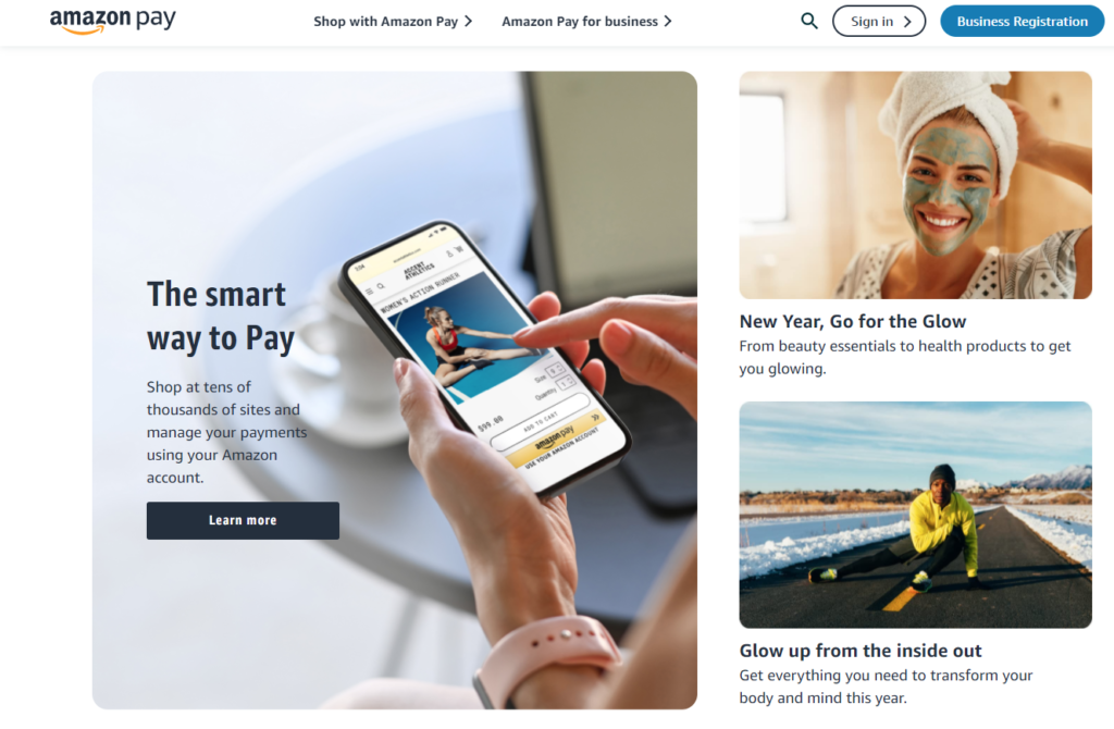 Amazon Pay Website Homepage