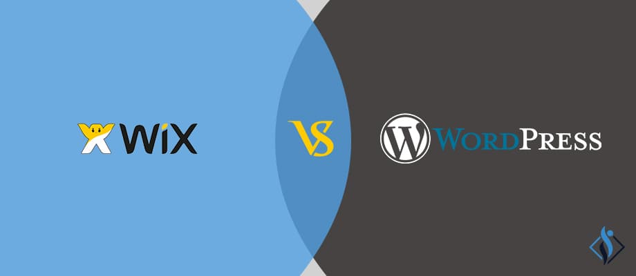 wix vs wordpress comparison blog banner image