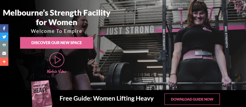Barbell Babes Website Homepage Image