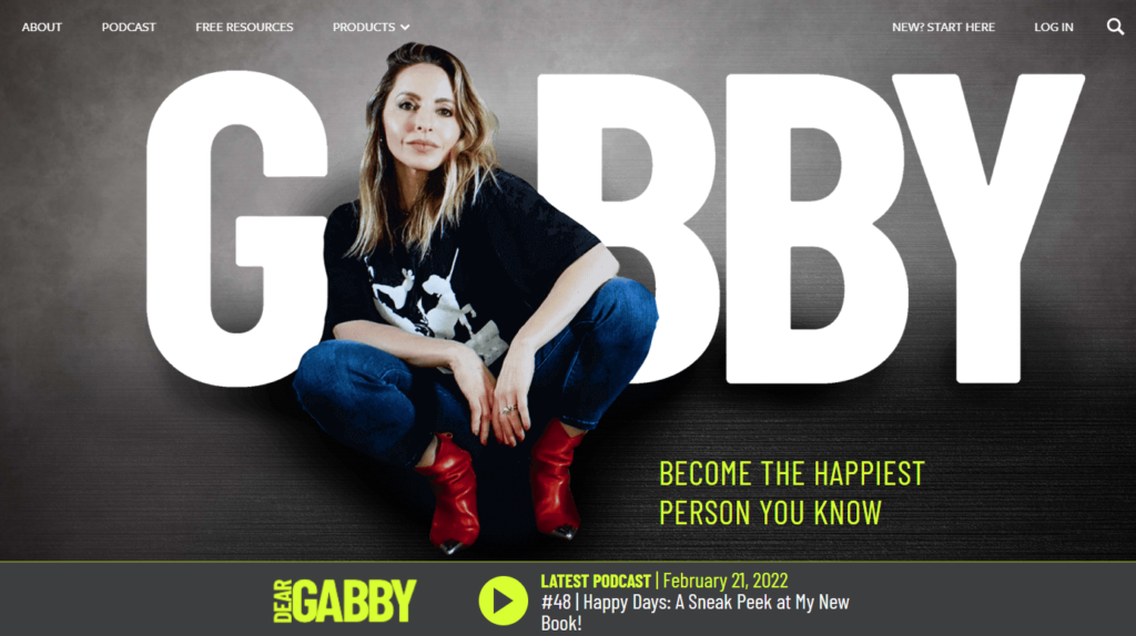 Gabby Bernstein Website Homepage Image