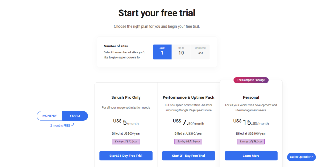 Smush Pro Pricing Plans