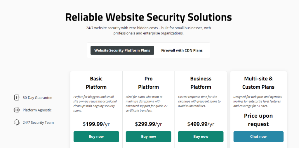 Sucuri CDN Services Pricing Image