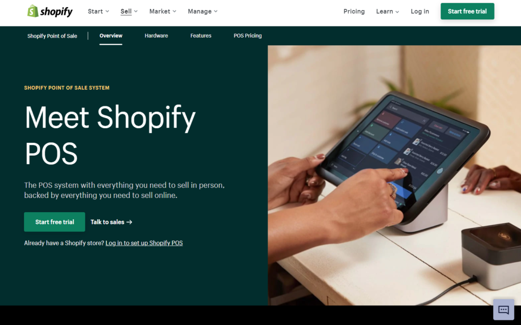 Shopify POS Website HomePage