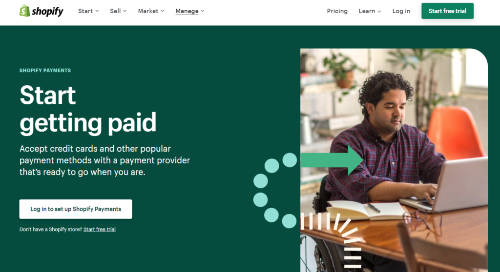 Shopify Payments Website