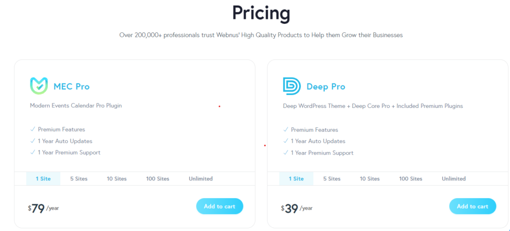 Deep WordPress Theme Pricing 5 Best Elementor Themes to Use for any WordPress Website