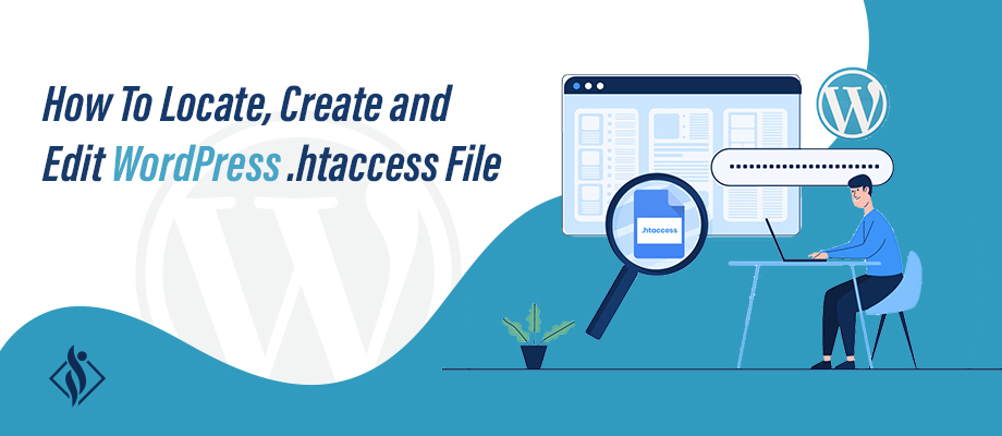 A man is searching for information about locating, creating, and editing a WordPress .htaccess file.