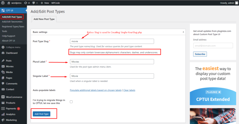 Creating Custom WordPress Post Types Using Plugin & Coding